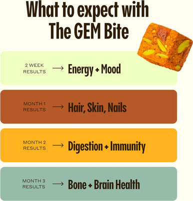 Gem Daily Multivitamin For Women & Men, Citrus Ginger, Supports Gut, Skin, Brain, Bone, & Immunity, 20+ Vitamins & Minerals Like Zinc, B, D, K, & Folate (28 Serving)