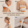 Electric Neck And Shoulder Massager With Heat, Cordless Kneading Back Trapezius Shiatsu Massage Pillows For Pain Relief Deep Tissue Ideals