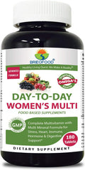 Brieofood Day-To-Day Food Based Women'S Multi (180 Tablets) With Vegetable Source Omegas