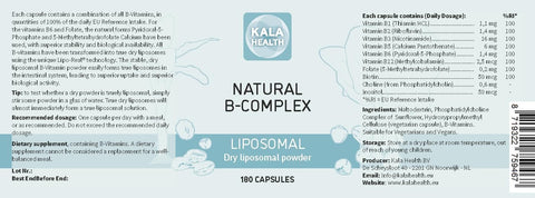 Natural Liposomal B Complex Capsules with All 6 Important B Vitamins (60)