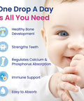 Vitamin D Drops for Babies and Infants with MCT oil, Easy to Use, Premium Quality, Liquid Supplement for Easy Absorption, 120 Days Supply, Nutronic