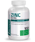 Bronson Zinc 50Mg Complex, 100 Vegetarian Capsules - High Potency Immune Support, Antioxidant Protection, Skin Health