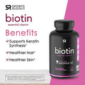 Sports Research Biotin 10000mcg 120ct Krill Oil 1000mg 120ct Bundle