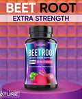 Built Nature Beetroot Supplement Capsules For Nitric Oxide Booster - Rich In Nitrates - Organic Beet Root For Natural Energy & Peformance - 60 Capsules