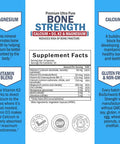 Bone Strength Supplement with Calcium D3 K2 Magnesium Highly Absorbable Vitamin Blend for Bone Muscle Support NonConstipating Formula 8 Bone Building Nutrients 120 Count