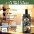 Nbl Natural NBL NATURAL Organic MCT Oil from Coconut (300ml) - Keto Fuel for Brain & Body - Unflavored Vegetarian Gluten & Dairy - Premium Coconut Oil for Mental Energy Support Dietary Supplement