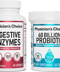 Physician'S Choice - Optimal Gut Health Bundle: 60 Billion Probiotics 60ct + Digestive Enzymes for Digestive Comfort and Immune Support