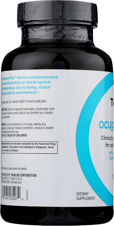 Twinlab Ocuguard Plus - Eye Supplement With Zinc Vitamin A C & D - 60 Veggie Capsules