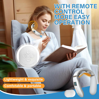 Intelligent Neck Massager For Pain Relief Deep Tissue, Electric Pulse Neck Massager With Heat,Portable Deep Tissue Neck Massager For Women Men Gifts