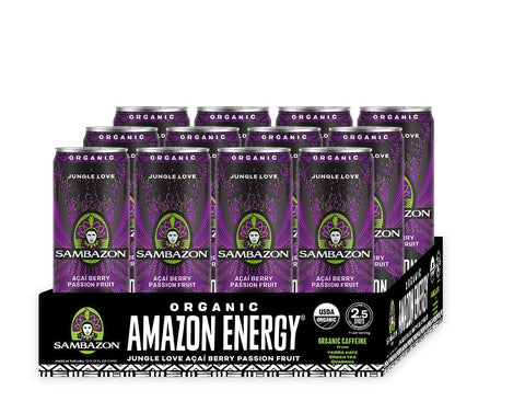 Sambazon Organic Amazon Energy Drink, Original Acai Berry, 12 Ounce (Pack of 12)