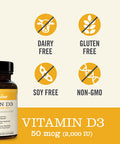 NatureWise Vitamin D3 2000iu 125 mcg for Healthy Muscle Function Bone Health and Immune Support NonGMO Gluten Free in ColdPressed Olive Oil Packaging May Vary Yellow 30 Count