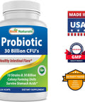 Best Naturals Probiotic 10 Strains & 30 Billion CFU Intestinal Flora 120 Veggie Capsules - Shelf Stable probiotic (4146365)