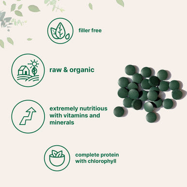 Micro Ingredients Organic Spirulina Supplement (Raw Spirulina Organic Filler Free), 3000MG , 720 Tablets (4 Month Supply)