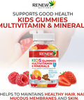 Renew Actives Kids Multivitamins Gummies For Good Health & Wellness - Promotes Healthy Hair, Nail, Skin, Eyesight, Bones, Teeth, & Gums - 60 Gummies