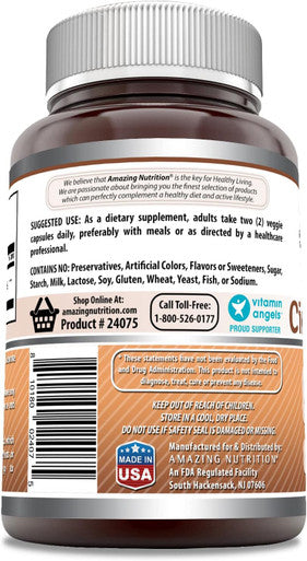 Amazing Nutrition Formulas Cinnamon Bark Supplement | 1000 Mg | 200 Veggie Capsules | Non-GMO | Gluten- | Made in USA
