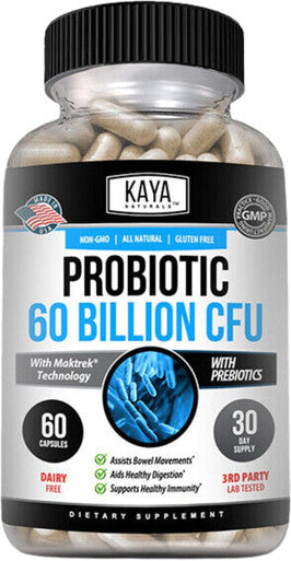 Kaya Naturals Probiotic Billion CFU Probiotics for Women Probiotics for Men and Adults Natural Gut Health and Immune Support Supplement Provides Digestive Support