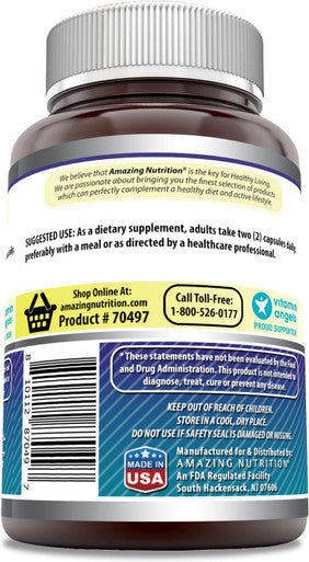 Amazing Nutrition Formulas Citicoline Supplement | 1000 Mg Per Serving | Capsules | Non-GMO | Gluten- | Made in USA (1 Pack 120 Count)