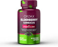 Orzax Elderberry Capsules - Immune Support Supplement With Elderberry Vitamin C And Zinc - Antioxidants Supplement For Women And Men (60 Vegetable Capsules)