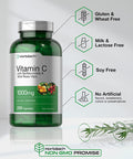 Vitamin C 1000mg | 250 Capsules | with Bioflavonoids and Rose Hips | Non-GMO, Gluten Free Supplement | High Strength Formula | by Horbaach