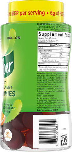 Benefiber Prebiotic Glp 1 Friendly Fiber Supplement Gummies For Digestive Health Assorted 81 Count