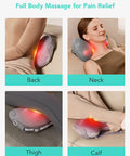 Skg Shiatsu Back Massager For Pain Relief Deep Tissue Gifts For Men Women Dad Mom With Heat Cordless 4D Kneading Back Massager For Upper And Lower Back