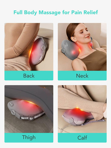Skg Shiatsu Back Massager For Pain Relief Deep Tissue Gifts For Men Women Dad Mom With Heat Cordless 4D Kneading Back Massager For Upper And Lower Back