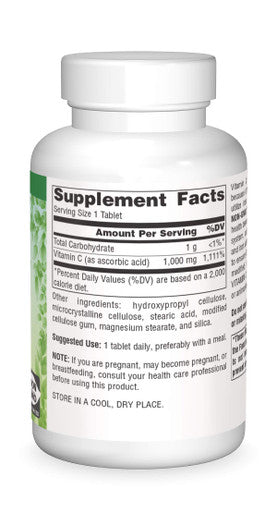 SOURCE S Vegan True Non-GMO Vitamin C 1000 Mg Tablet, 60 Count