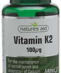 Natures Aid Vitamin K2 Capsules - Pack of 30