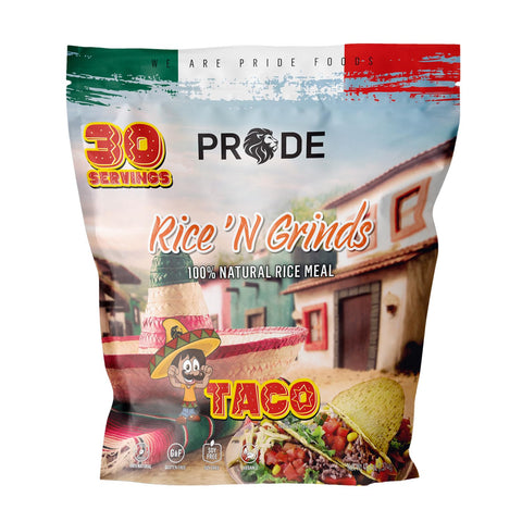 Pride Foods Rice 'N Grinds Hot Cereal - Gluten-Free, Non-GMO, Vegan-Friendly, Natural Rice Breakfast, Quick & Easy Hot Meal, Low-Fat Comfort Food, 30 Servings, Apple Pie