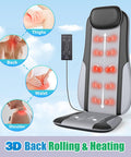 Back Massager For Pain Relief Deep Tissue, Shiatsu Massage Chair Pad With Heat, Kneading Massage Seat Cushion, Electric Full Body Massager For Home Office Travel Use, Gifts For Women Men Dad Mom