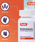 Rugby Multivitamin With Zinc Stress Formula - Dietary Supplement - 60 Tablets
