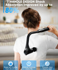 Fvz Massage Gun Deep Tissue - Back Massager For Pain Relief Deep Tissue With Extended Handle 12Mm Percussion Less-Shock Neck/Foot/Leg/Shoulder Massager Infinitely Adjustable Speed & 4 Replaceable Heads