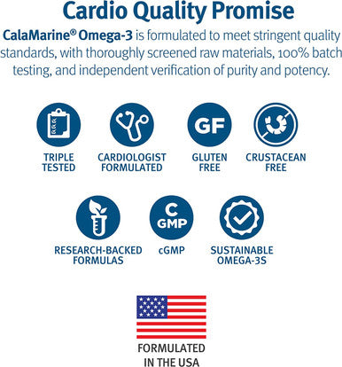 Dr. Sinatra Clinical Grade CalaMarine Omega3 Supplement with DHA and EPA for Brain Heart and Eye Health 60 softgels