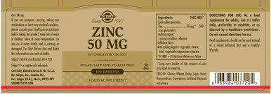 Solgar Vitamin C 1000 Mg 100 Vegetable Capsules - Antioxidant & Immune Support - Overall Health Zinc 50 Mg 100 Tablets - Zinc For Healthy Skin Taste & Vision
