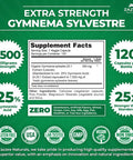 Zazzee Organic Gymnema Sylvestre 25:1 Extract, 7500 Mg Strength, 25% Gymnemic Acid, 120 Vegan Capsules, 4 Month Supply, Standardi