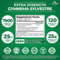 Zazzee Organic Gymnema Sylvestre 25:1 Extract, 7500 Mg Strength, 25% Gymnemic Acid, 120 Vegan Capsules, 4 Month Supply, Standardi