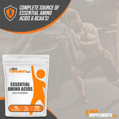 Bulksupplements.Com Essential Amino Acids Powder Eaa Powder Essential Amino Acids Supplement Eaas Amino Acids Powder Unflavored and Gluten Free 10G Per Serving 1Kg (2.2 Lbs)