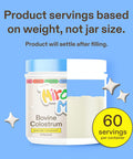 Colostrum Supplement For Gut Health, Hair Growth, Beauty And Immune Support - Easy To Mix Grass Fed Bovine Powder - Highest Igg Plus Immunolin, Unflavored 60 Servings