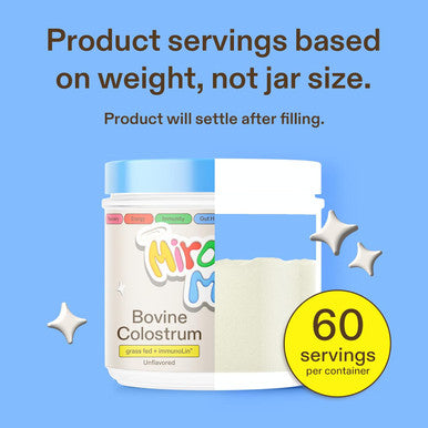 Colostrum Supplement For Gut Health, Hair Growth, Beauty And Immune Support - Easy To Mix Grass Fed Bovine Powder - Highest Igg Plus Immunolin, Unflavored 60 Servings