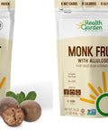 Health Garden Monk Fruit with Allulose Sweetener - Natural Plant-Based Sugar Alternative with Zero Calories - Gluten-Free, Vegan, and Non-GMO - 1lb (Pack of 2)