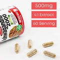 Ashwagandha Root Extract 500 mg (2000 mg Raw Equivalent), 4:1 Concentrate Ratio, 60 Vegan Capsules, Stress Relief & Mood Support Supplements, Non-GMO, Made in Canada