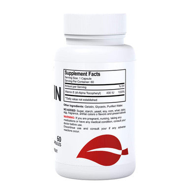 Hallusa Natural Vitamin E - Vitamina E - Healthy Heart - Corazon Sano - Vitalidad De Piel Y Cabello - Skin And Hair Vitality