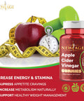 Apple Cider Vinegar Gummies by New Age - 2-Pack - 120 Count - Immunity & Detox - with The Mother, Gluten-Free, Vegan, Vitamin B9, B12, Pomegrantate, Beetroot (2 Pack 120 Count)