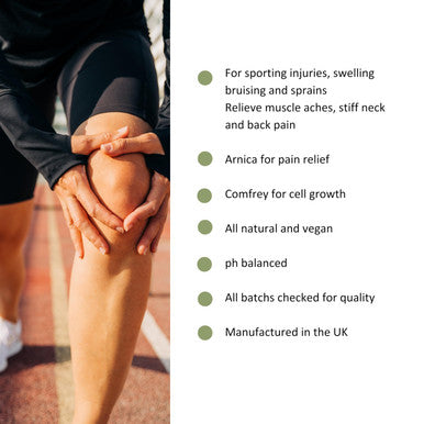 Benatural Essentials All Natural Arnica & Comfrey Cream 50g | For Sprains & Bruises | Botanical Cream for Skin Comfort After Activity | With Jojoba Oil & Vitamin E | pH Balanced | Made in the UK