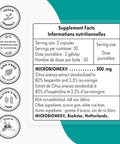 Supersmart FlavoFight Microbiomex Flavoinoids Supplements Extract of Citrus Sinensis Standardized to 80 Hesperidin 3.5 Isonaringin GMO Gluten Free 60 Vegetarian Capsules
