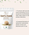 Micro Ingredients Organic Lions Mane Mushroom Supplement Powder 16 Ounce | Natural Superfood for Brain Energy & Immune Health | Non-GMO Vegan