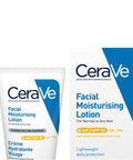 Cerave Hydrating Cleanser For Normal To Dry Skin 1 Litre With Hyaluronic Acid And 3 Essential Ceramides & Am Facial Moisturising Lotion Spf50 With Ceramides & Vitamin E For Normal To Dry Skin 52Ml
