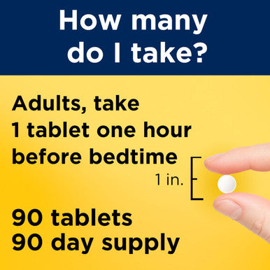 Nature Made Melatonin 5mg Tablets Extra Strength 100% Drug Free Sleep Aid for Adults 90 Tablets 90 Day Supply