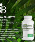 Bronson Saw Palmetto 1000 Mg Per Serving Extra Strength Supports Healthy Prostate Function & Urinary Health Support - Non Gmo, 100 Vegetarian Capsules