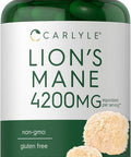 Carlyle Lions Mane Supplement Capsules | 4200mg | 60 Count | Vegetarian Non-GMO & Gluten